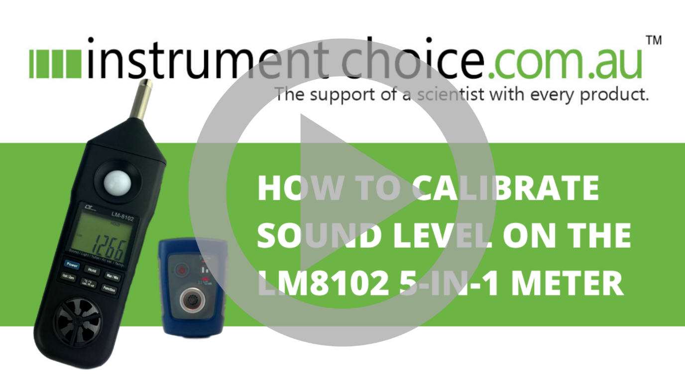 How to Calibrate the Sound Level of your LM8102 5-In-1 Multiparameter Meter Yourself