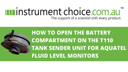 How to Open the Battery Compartment on the T110 Tank Sender Unit for Aquatel Tank Level Indicator
