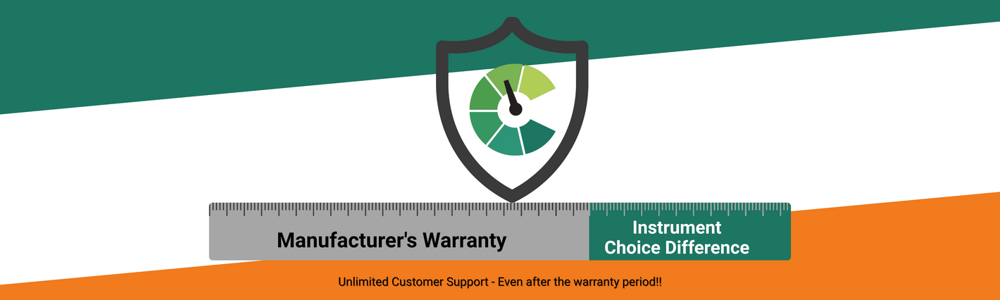 Instruments Choice Logo and Banner For Additional 1 Year Bonus Warranty on Professional Measurement Equipment