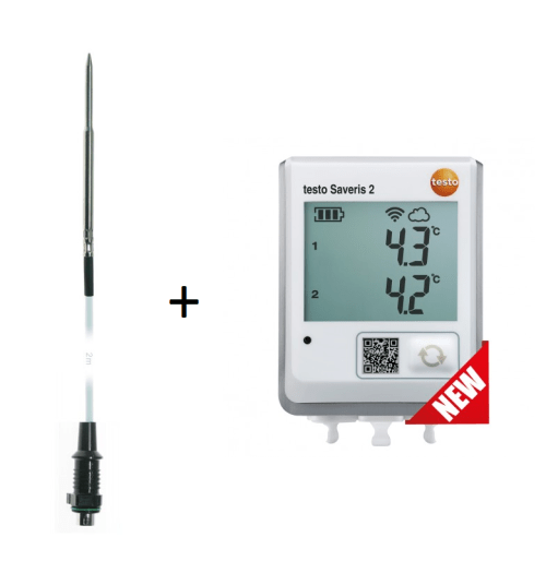 Testo Saveris 2-T2 WiFi Data Logger. With Two Ntc Connection Or Door Contact Connections - IC-0572-2032-Fridge