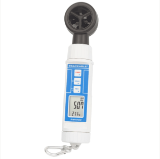 Traceable Vane Anemometer Pen (Anemometer/Thermometer/Dew Point/Barometric Pressure)