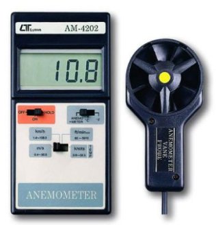 Portable Anemometer with Thermometer - AM-4202