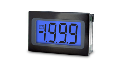 200mVdc full scale, LED backlit, Clip mounted, 9 Pin SIL connection - IC-SP 400-Blue
