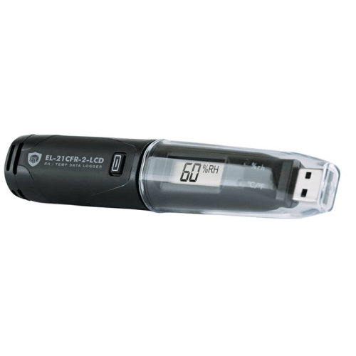 21CFR Temperature and Humidity Data Logger with USB and LCD with Temperature Calibration Certificate