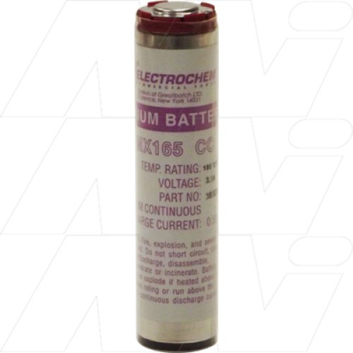3B5200 CC size Electrochem High Rate Lithium Sulfuryl Choride Cell PMX165 Series - 3B5200-FF
