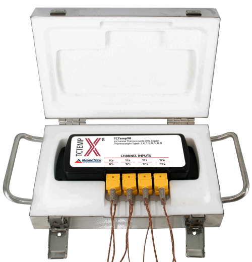 8 Channel, Oven Temperature Logger With Type K Thermocouple Probes