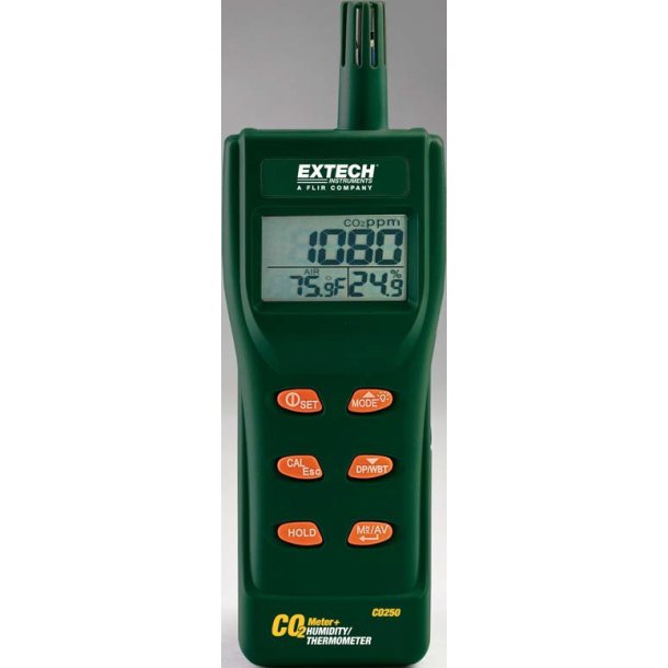 EXTECH CO250, Portable Indoor Air Quality CO2 Meter-Datalogger