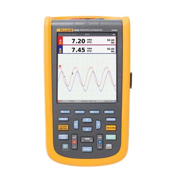 Fluke 124B Series Industrial ScopeMeter handheld Oscilloscope (40 MHz)