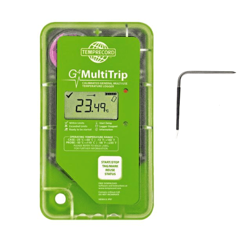 G4 MULTITRIP Green Bent S/S Probe, 8k, 1m Cable