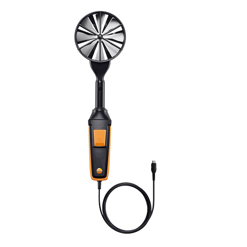 High-precision vane probe (100 mm, digital) - including temperature sensor, wired
