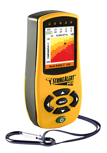 Strike Alert HD Field Lightning Detector with Heat Index -IC-LD4000