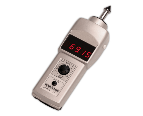 LED Display Contact Tachometer, 12" Circumference Measuring Wheel
