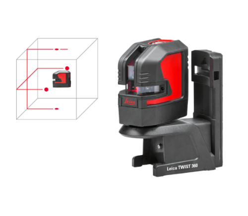 Leica Lino L2P5-1, Rugged pack, Lion battery pack, TWIST 360 adapter