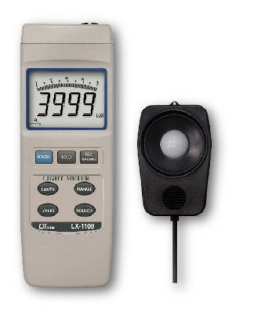 Light Meter, Bar Graph LCD, 5 Range, 4 Light Types - LX-1108