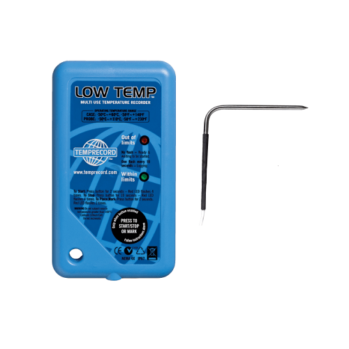 MULTITRIP Blue LOW TEMP Bent S/S Probe, 8k, 1m Cable