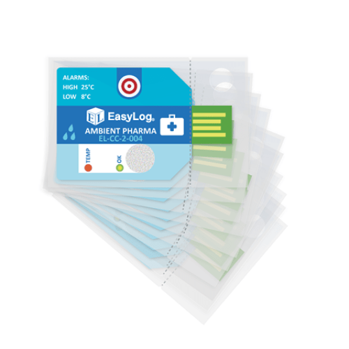 Single Use Ambient Pharmaceutical Temperature & Humidity Data Logger with Pre-Configured Alarms (Pack of 10)