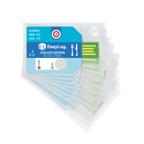 Single Use Chilled Goods Temperature & Humidity Data Logger with Pre-Configured Alarms (Pack of 10)