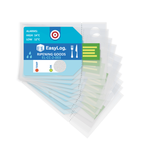 Single Use Ripening Goods Temperature & Humidity Data Logger with Pre-Configured Alarms (Pack of 10)