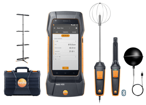 Testo 400 IAQ and comfort kit with tripod