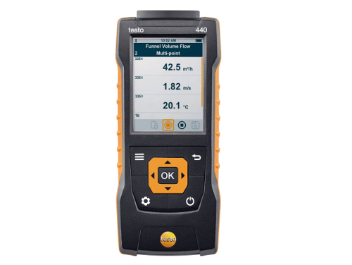 testo 440 dP - Air velocity and IAQ measuring instrument including differential pressure sensor