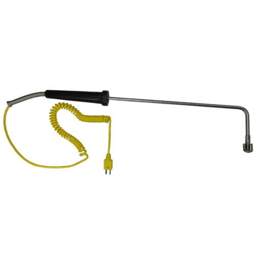 Thermocouple Hand Probe Right Angle Surface Type K 3 Ribbon Tip 250 Mm X 6 Mm Stem