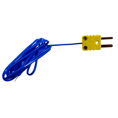 Thermocouple Type K Bead Junction Teflon Probe 1000 Mm Long With Mini Plug Maximum Temperature 200 Deg C