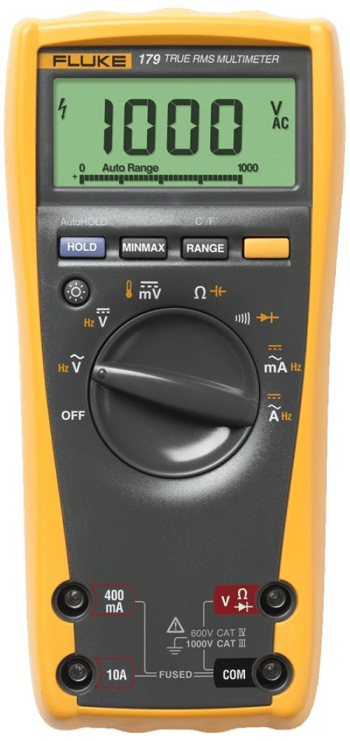 TRUE RMS MULTIMETER W. BACKLIGHT & TEMP - IC-FLUKE-179 ESFP