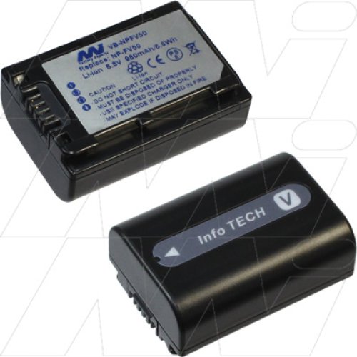 Video & Camcorder Battery replaces Sony NP-FV50 - VB-NPFV50-BP1