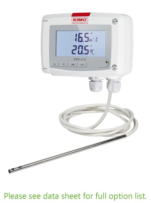 Air velocity and temperature transmitter - CTV210