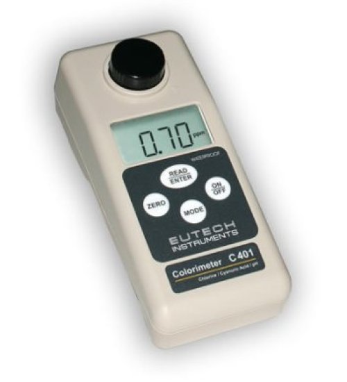 Waterproof Free Chlorine and Total Chlorine Colorimeter Kit Set with reagents and carrying case - EC-C201