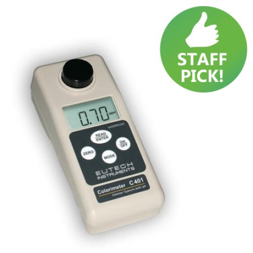 Waterproof Free Chlorine, Total Chlorine, Cyanuric Acid and pH Colorimeter Kit Set with reagents and - EC-C401