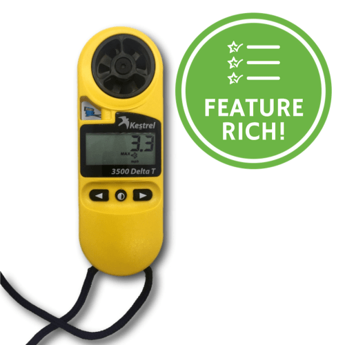 Waterproof Delta T Pocket Wind Meter - Kestrel-3500-DeltaT