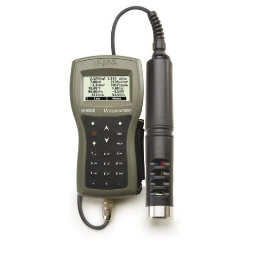 Multiparameter meter in case, independent probe pH, EC, DO, C, 4 m cable (Non- GPS, no turbidity) - HI 9829-02042