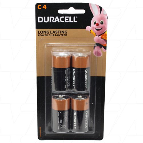 Duracell Coppertop Alkaline C - 4 Pieces