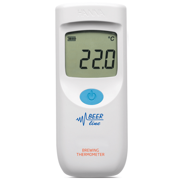 Waterproof portable thermistor thermometer for brewing
