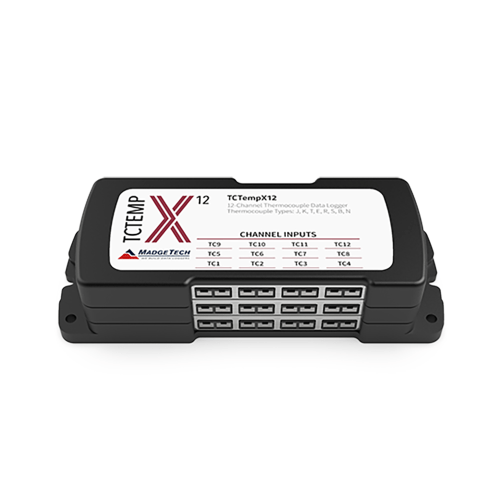 TCTempX 12-channel Thermocouple Temperature Data Logger