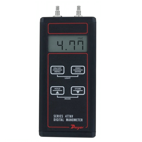 Dwyer 477AV-000 Digital Manometer, 0 to 1 in w.c.