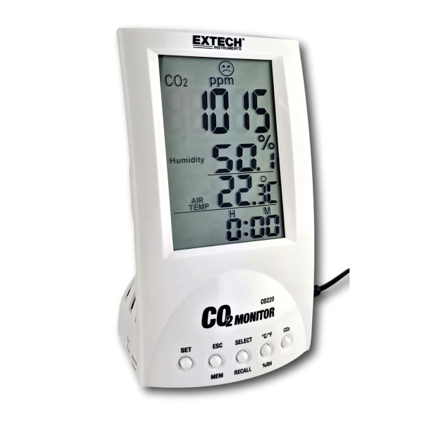 Extech CO220 Desktop Indoor Air Quality CO2 Monitor