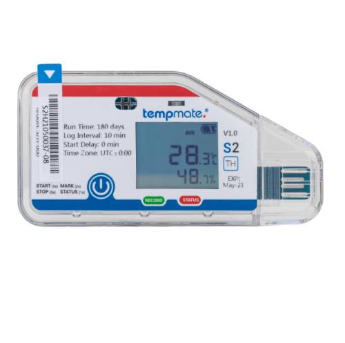 Tempmate -S2 Single-Use Temp/RH Data Logger - TEMPMATE-S2TH