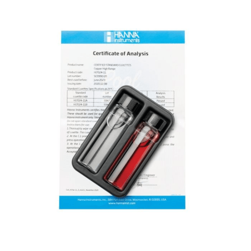 Pool Line Copper High Range Checker calibration check set