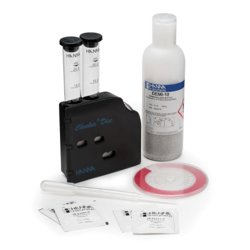 Chlorine (as Cl₂, Free & Total) Checker Disc-based Chemical Test Kit