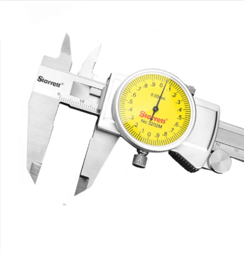 3201M-150 Dial Caliper, Hardened Stainless Steel, 0-150mm Range, .01mm Graduations