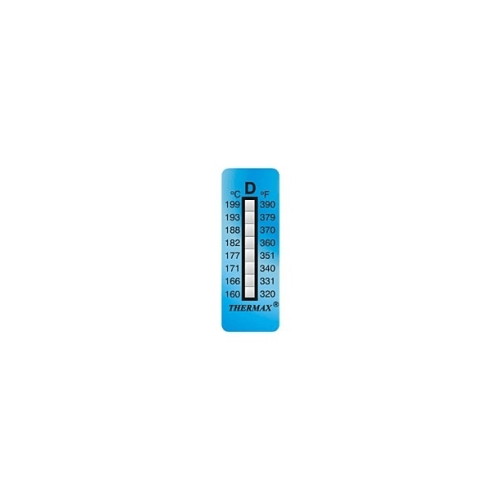08STHE-D Thermax Temperature Labels 8 Level (160 to 199 C/320 to 390 F) Pack of 10