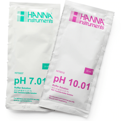 HI770710P pH 7.01 and 10.01 Calibration Buffer Sachets (10 x 20mL, 5 Each)
