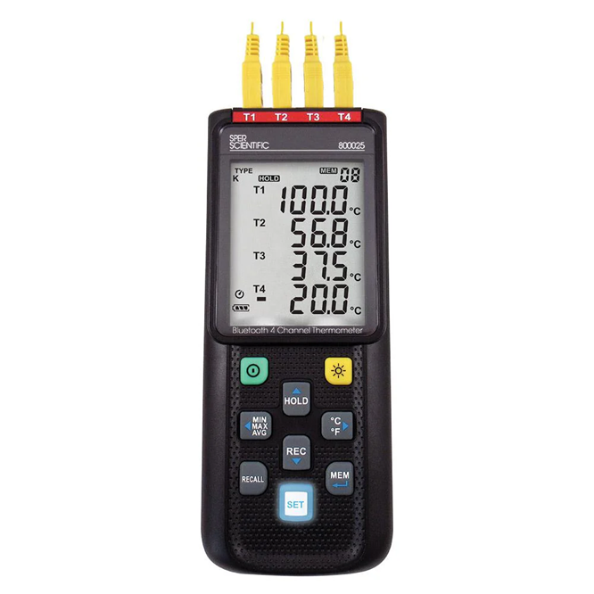 800025 Bluetooth 4-Channel Datalogging Thermometer