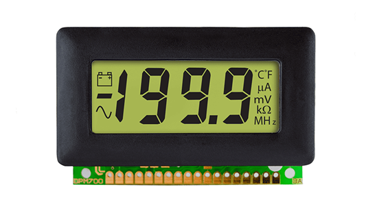 Bezel Mounted LCD Voltmeter with LED Backlighting (RoHS) - DPM 700S-O