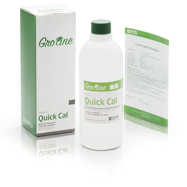 GroLine Quick Calibration Solution for GroLine pH and EC Meters (500 ml) - HI5036-050