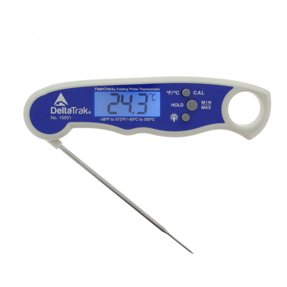 FlashCheck Waterproof Min/Max Folding Probe Thermometer - IC-15051
