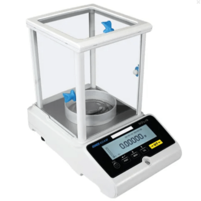 220g x 0.0001g ADAM Solis Analytical and Semi-Micro Balance (External Calibration)