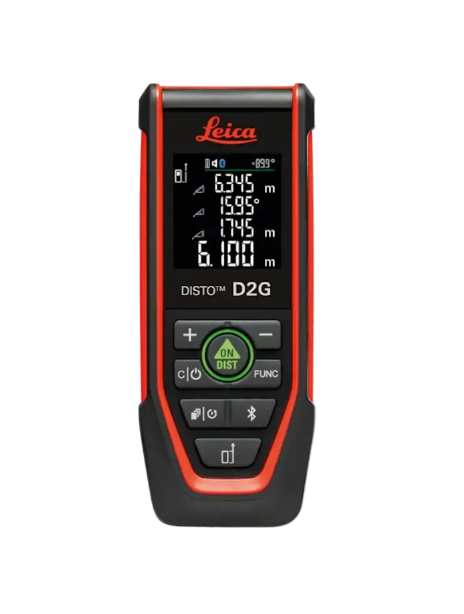 Leica DISTO D2G Green Beam Distance Meter (120m, Tilt sensor, NFC) - LG1017808